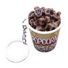 Creative Simulation Popcorn Bucket Keychain Mini Snack Cup Key Ring Pendant Gift