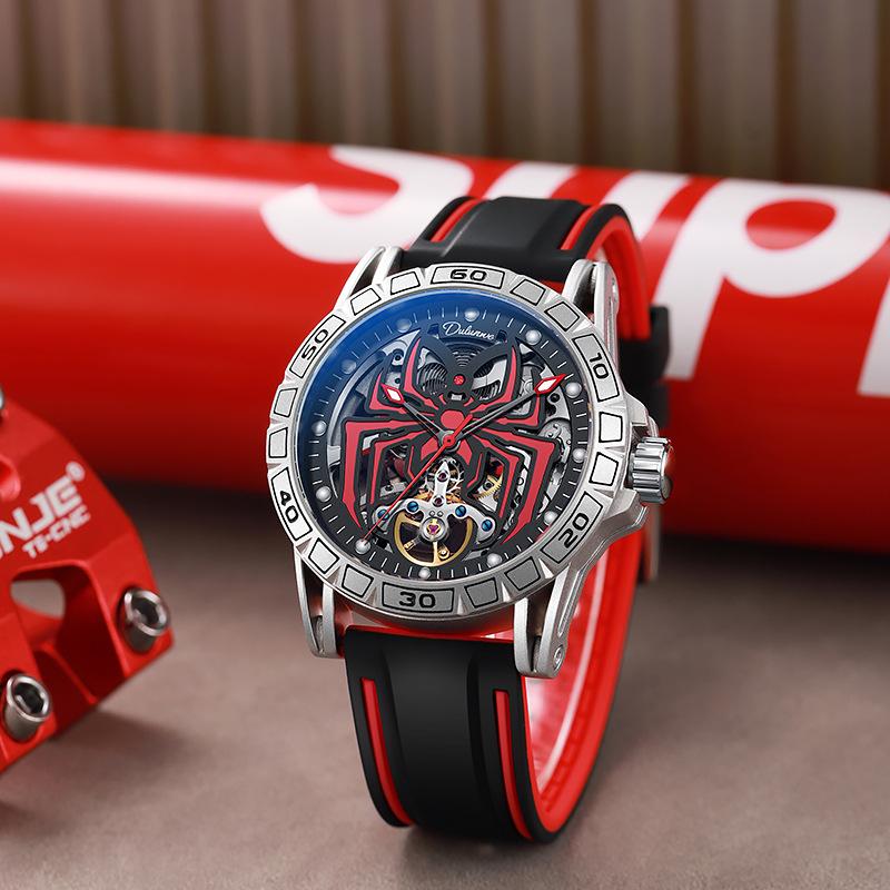 Durenwei Automatic Flywheel Men's Waterproof Luminous Spider Concept Watch