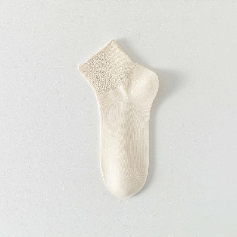 5 Pairs of Women's Spring and Summer Thin Pure Cotton Deodorant Sweat Absorption Sports All Match Mid Tube Socks