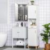Space-Saving Bathroom Furniture Column Cabinet In White Wood