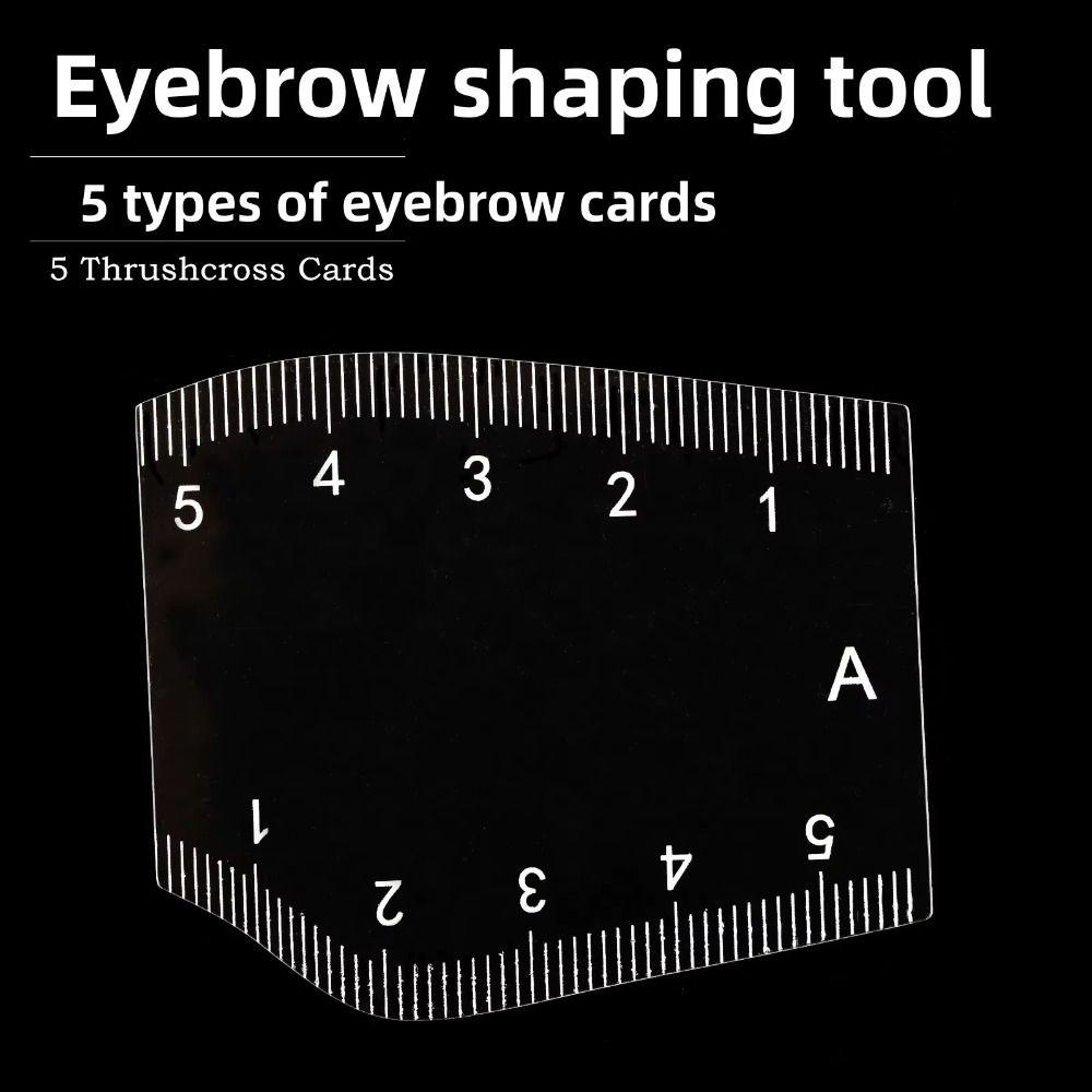 5Pcs Transparent Eyebrow Mapping Ruler Flexible Rulers Instant Brow Shaper  Beginners