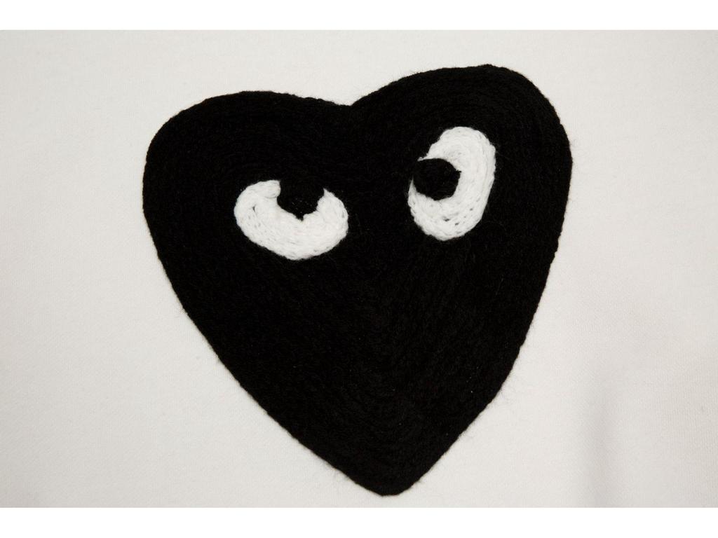 Hanorac cu glugă și gât rotund CDG PLAY Rei Kawakubo Patch Inimă Desenată