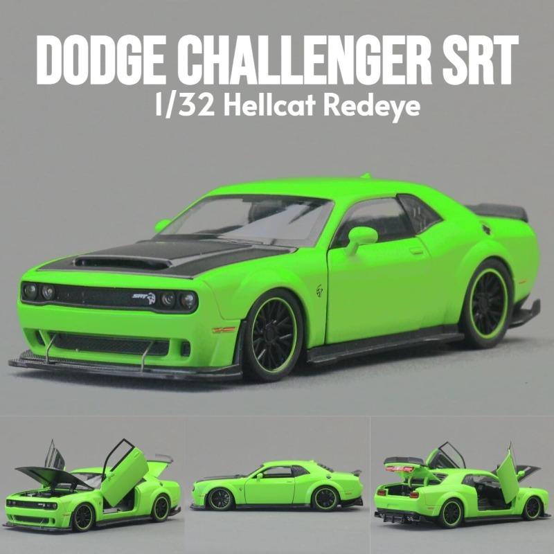 Simulation 1/32 Dodge Challenger Hellcat SRT Alloy Car Model Collection Miniature Voiture Metal Toy Vehicle Boyfriend Gift