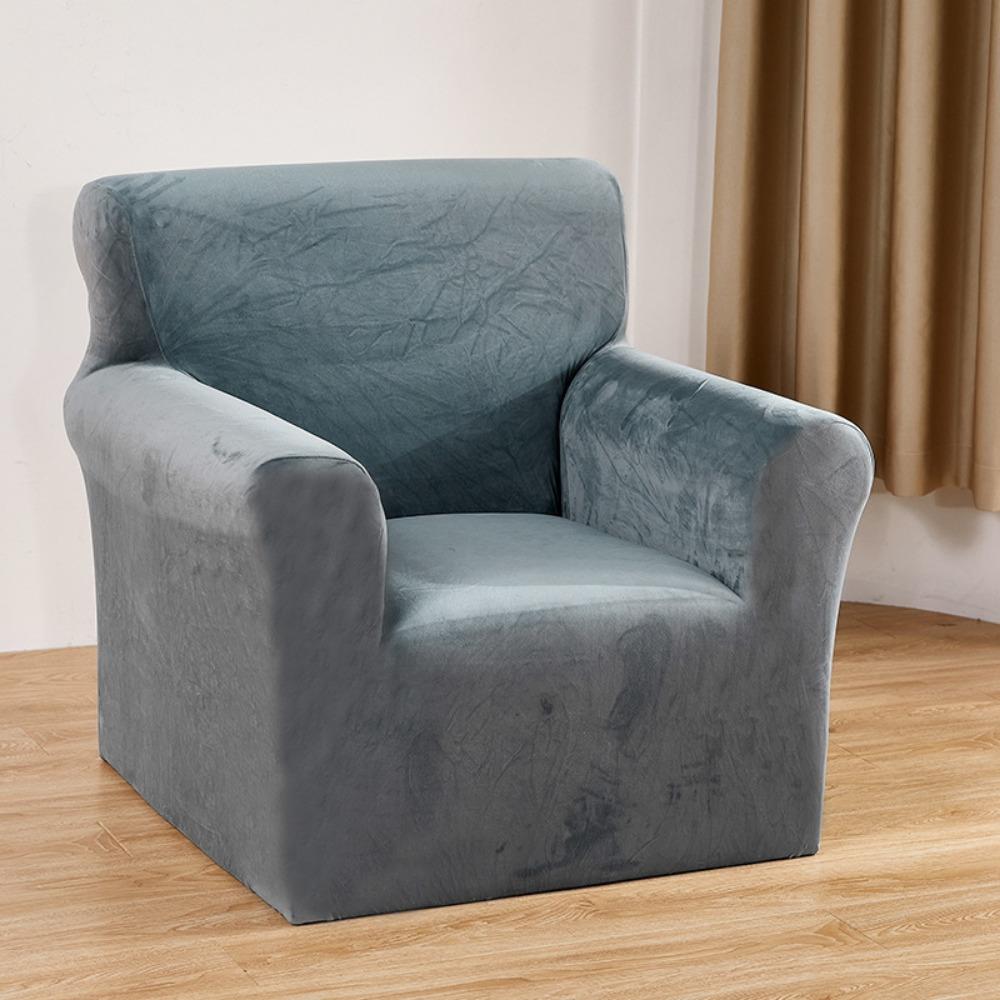 Velvet Sofa Cover Stretch Full Protection Dustproof Elastic Sofa Protector