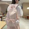 High-value Schoolbag Female College Student Cute Casual Bow Backpack Ins Girl Junior High School Student Travel Backpack