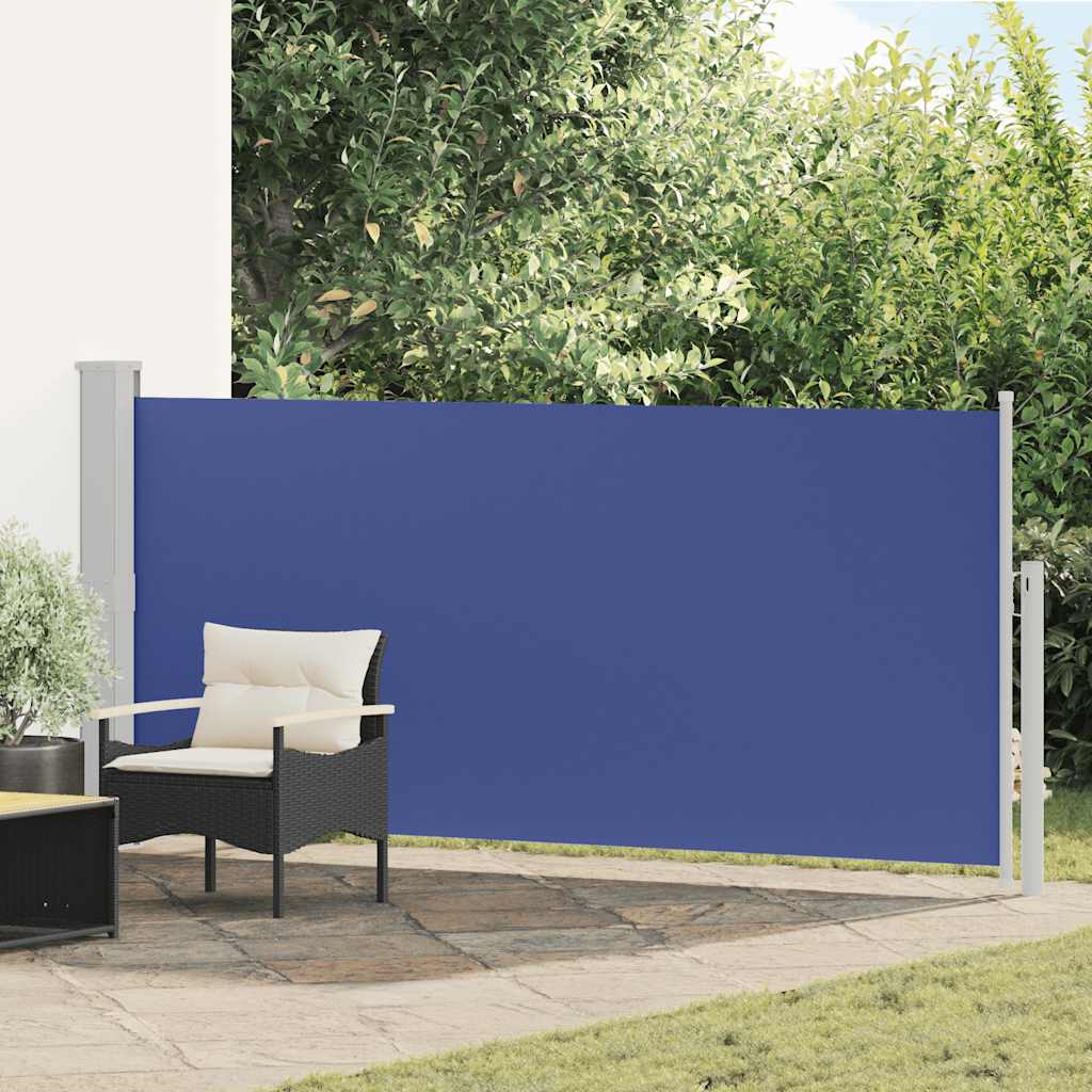 Retractable Side Awning 140 x 300 cm Blue