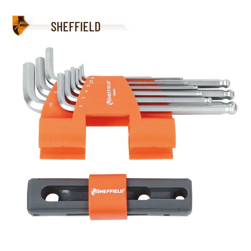 Sheffield 9-in-1 Extended Ball End Hex Wrench Set High-quality Chrome Vanadium Steel