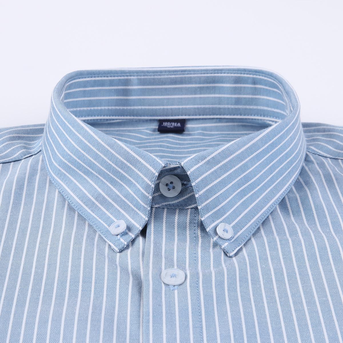 Men s Fall/Winter Grey Casual Striped Fit Youth Cotton Lapel Shirt Coat Shirt XXXL зелёный — фото 4