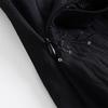 Women's Spring 2026 Retro High-Waist Sequin Embroidered A-Line Long Black Skirt