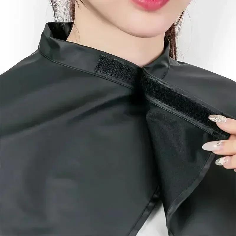 Hair Dye Tools Short Black Waterproof Hairdressing Salon Tool Barber Hair Cutting Cape Cloth Wrap Hairdressing Cape