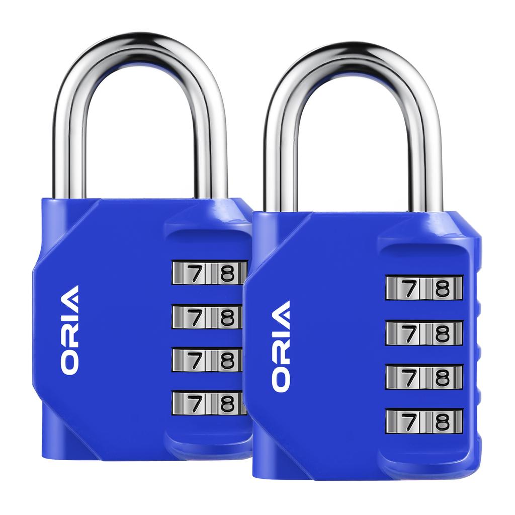 ORIA Combination Padlock 2PCS Password Locks 4 Digit Waterproof Outdoor Lock For Door Suitcase Bag Package Cabinet Locker Window