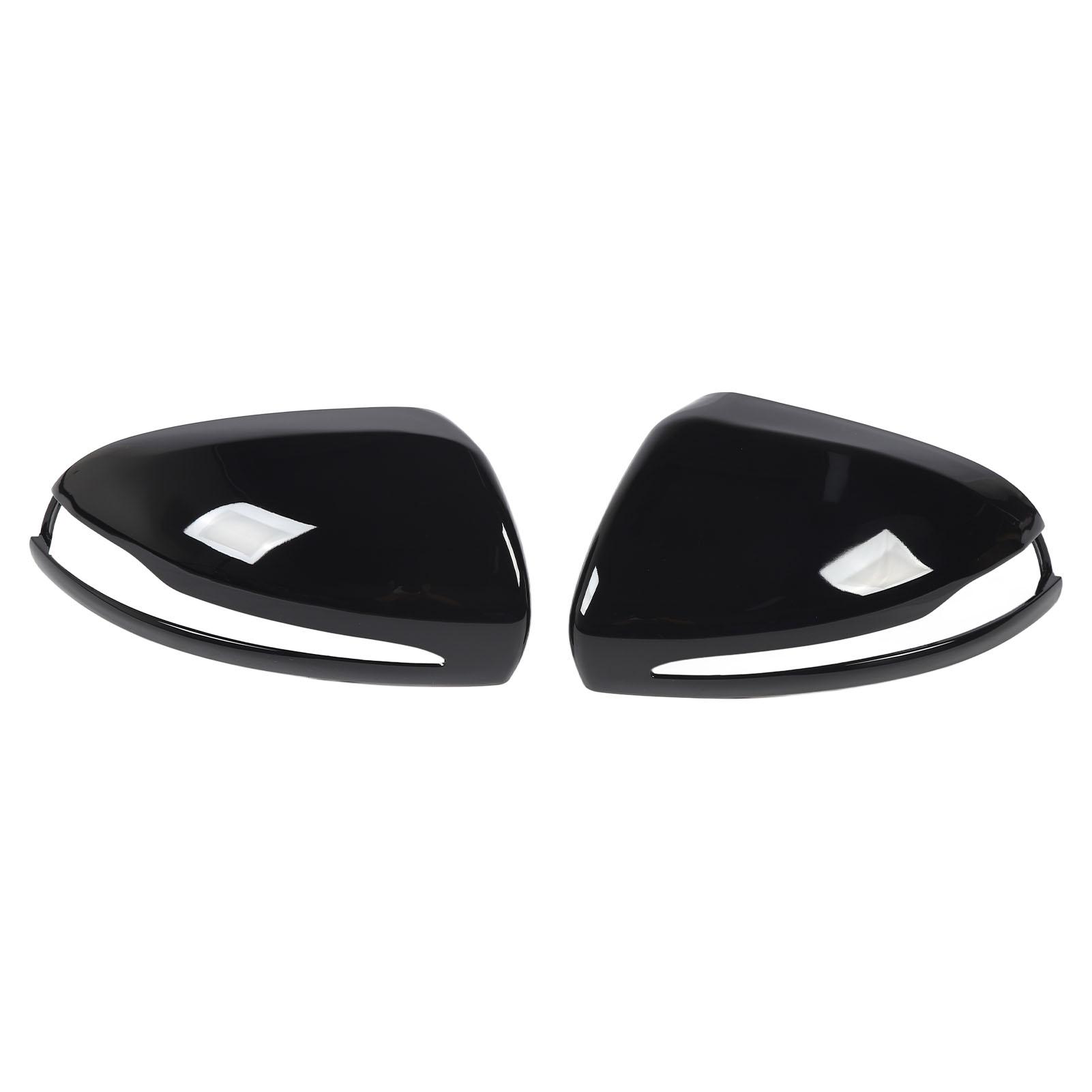 

2Pcs Car Rearview Mirror Cap Left Right Side Wing Mirror Cover Replacement for Benz C‑Class W205 2014 to 2025 LHD чорний