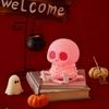 Skull Silicone Night Light with USB Charging Cute Spooky Bedside Lamp for Kids 2-Level Dimmable Soft Squeezable Fun Sensory Toy Lamp for Boys Girls