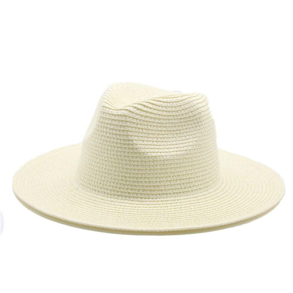 Large Panama Straw Hat Wide Brim British Dress Hat Fashion Panama Jazz Hat  Unisex