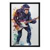 Plakat Małpa Z Gitarą Plakat Małpa Z Gitarą, 50X70 Cm, Rama Drewniana Jasny Dąb, Papier Matowy 230 Gsm
