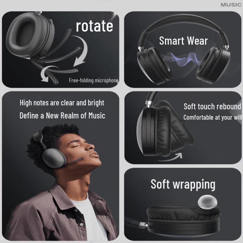 SMVP MS-B3 Wireless Bluetooth Gaming & Music Over-Ear Headset