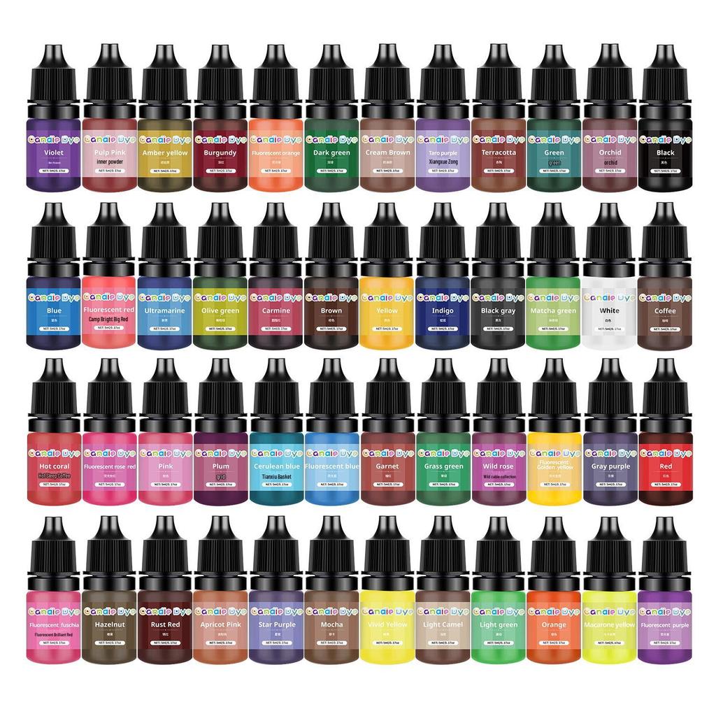 48 Color 5ML High Concentration Color Essence for Aromatherapy Candles & Handmade Soap DIY Silicone Pigment
