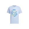 Adidas Neo 3D Letter Print Crew Neck Short Sleeve T-Shirt Men Tops Blue IP3888