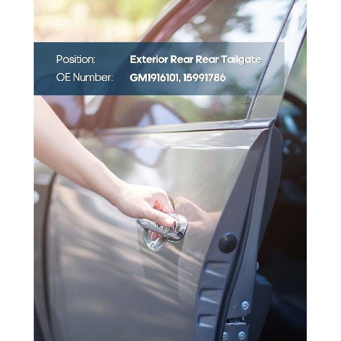 ECCPP Exterior Door Handle 1988-1999 for Chevy for C1500 Outer Replacement Rear Tailgate Door Handle 1pc Black GM1916101, 15991786