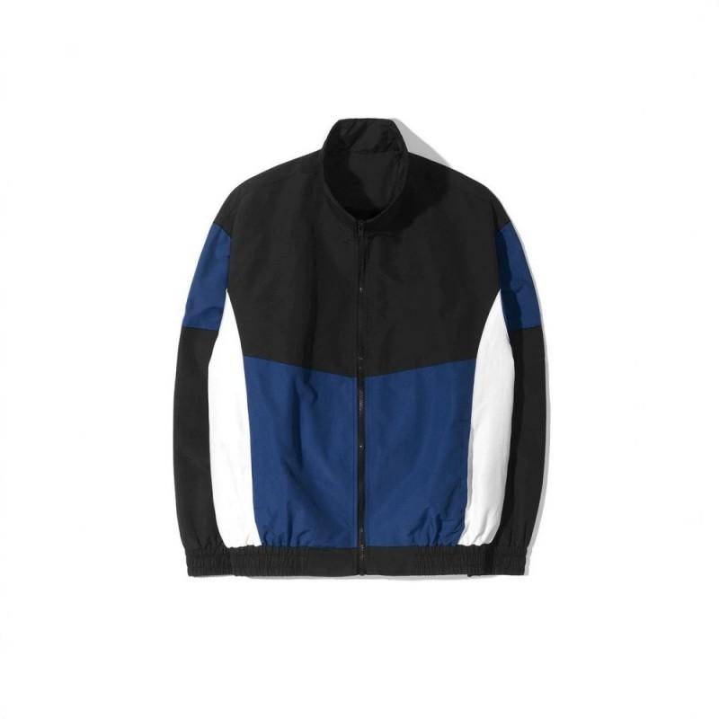 2026 Color Block Stand Collar Mens Sport Casual Jacket Fashion Outerwear