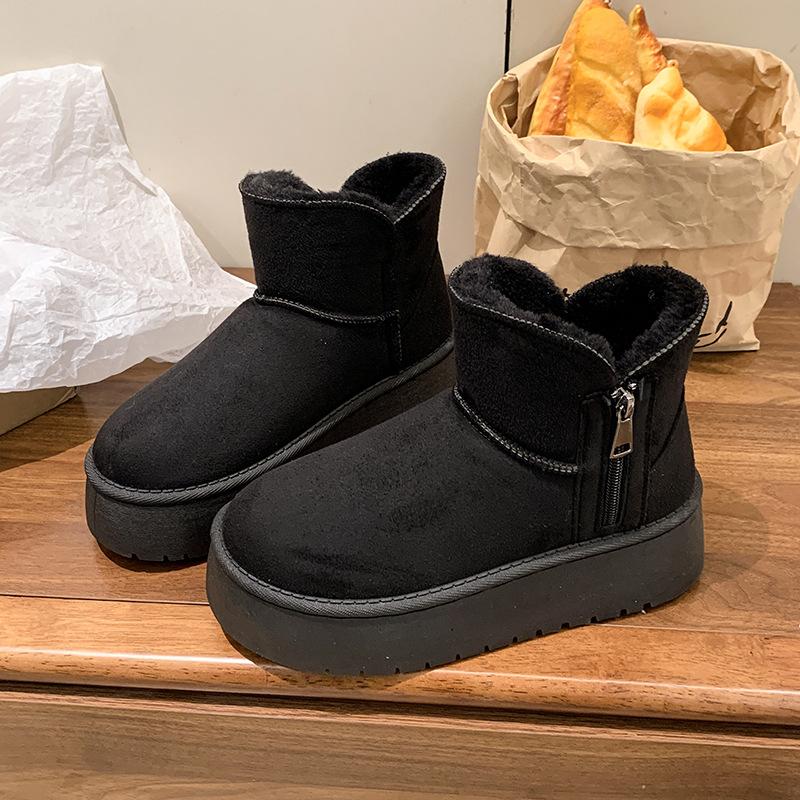 Thick-soled Shoes, Large-sized Snow Boots, New Fashionable and Warm Cotton Boots, Thickened Student Women's Boots