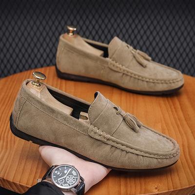 Sapatos Masculinos Confortáveis Mocassins de Solado Macio Sapatos Casuais Masculinos para Exterior Moda Sapatos de Couro Outono Plano Sapato Masculino para Dirigir Zapatos