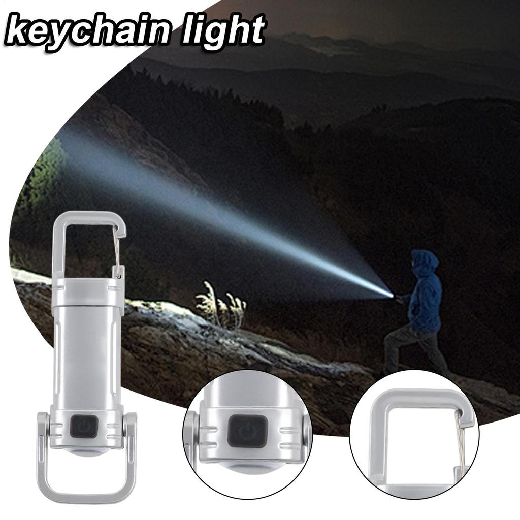 Keychain Flashlight Portable Dimmable Lamp Rechargeable Keychain Light For Camping Running Night Work Outdoor Dorm College