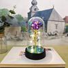 LED Light Eternal Rose Artificial Flower Foil Decoration for Valentine's Day Wedding Party Christmas Gift