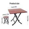 Collapsible Miniature Table And Chairs Set Realistic 1/12 Dollhouses Accessories With Detailing