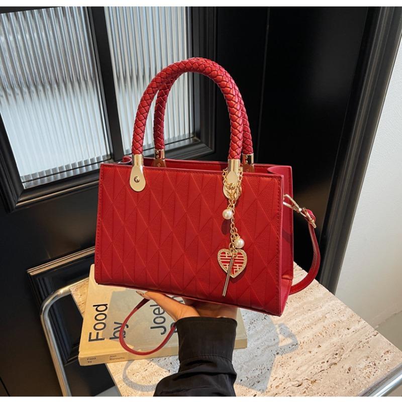 Large-capacity Bags for Women's Niche, Usually Available In Red Envelopes, Portable Red Wedding Special Women's Bags, Bridal Bags