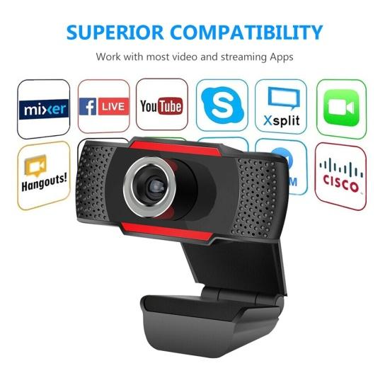 480/720/1080P USB 2 Webcam Video Web Camera with Microphone for PC Computer
