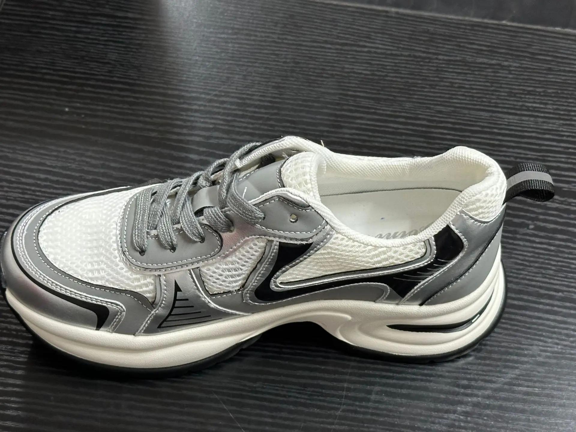 

35-43 Кроссовки 5 см Воздушная сетка Кожа Лето Полые Женские Сандалии Платформа Танкетка Массивные Кроссовки Модные Удобные Вулканизированные Туфли 43