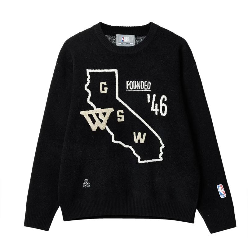 Jack & Jones NBA Warriors Collaboration Crew Neck Sweater