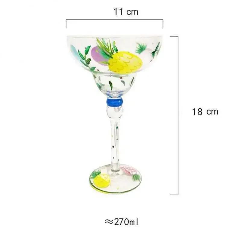 270ml Creatieve Margarita Wijnglazen Handgemaakt Kleurrijk Cocktailglas Europa Kelkglas Champagneglas Creatief Wijnglas Bar