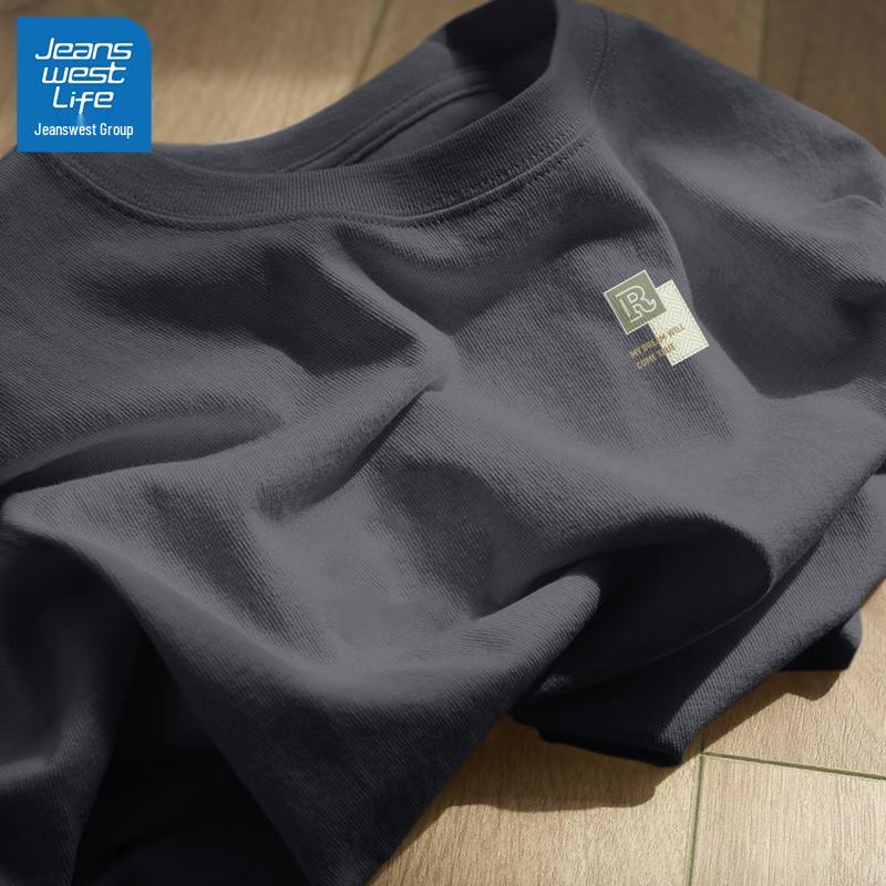JEANSWEST LIFE Men's 2025 Heavy Cotton Round Neck T-Shirt
