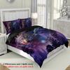 3Pcs Wolf At Night Pattern Printed Bedding Set, 1*Duvet Cover+2*Pillowcase, Suitable For King Bed, Single Bed For All Seasons