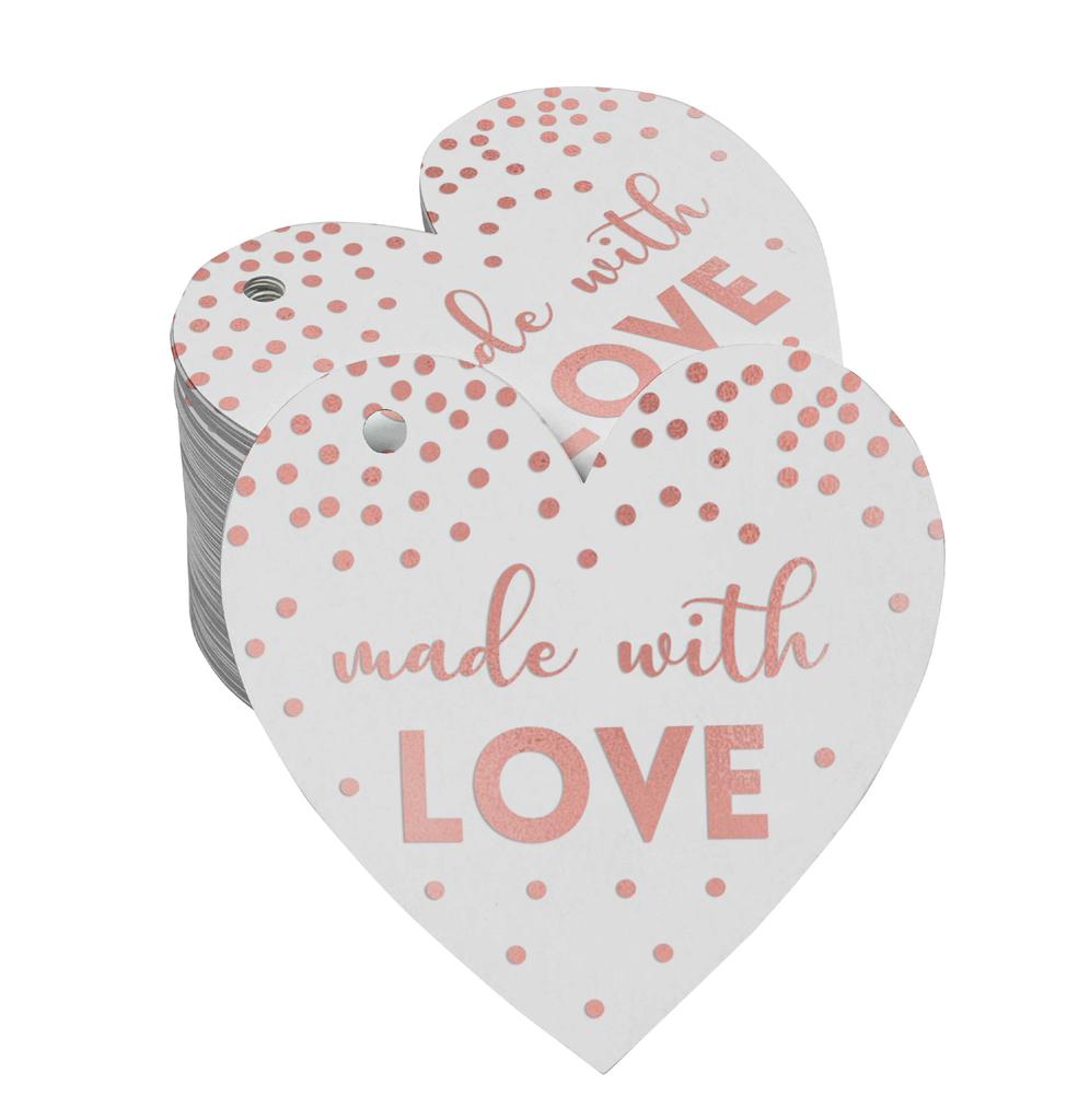 Inkdotpot Gold Foil Paper Hang Tags Made With Love Wedding Favor Tags 100