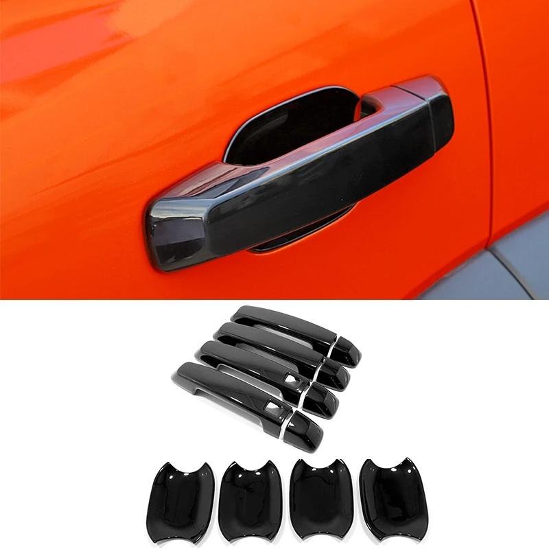 For GWM Great Wall WEY Tank 300    ABS Carbon Fiber Car Door Handle Cover Door Bowl Frame Trims Decorative Sticker
