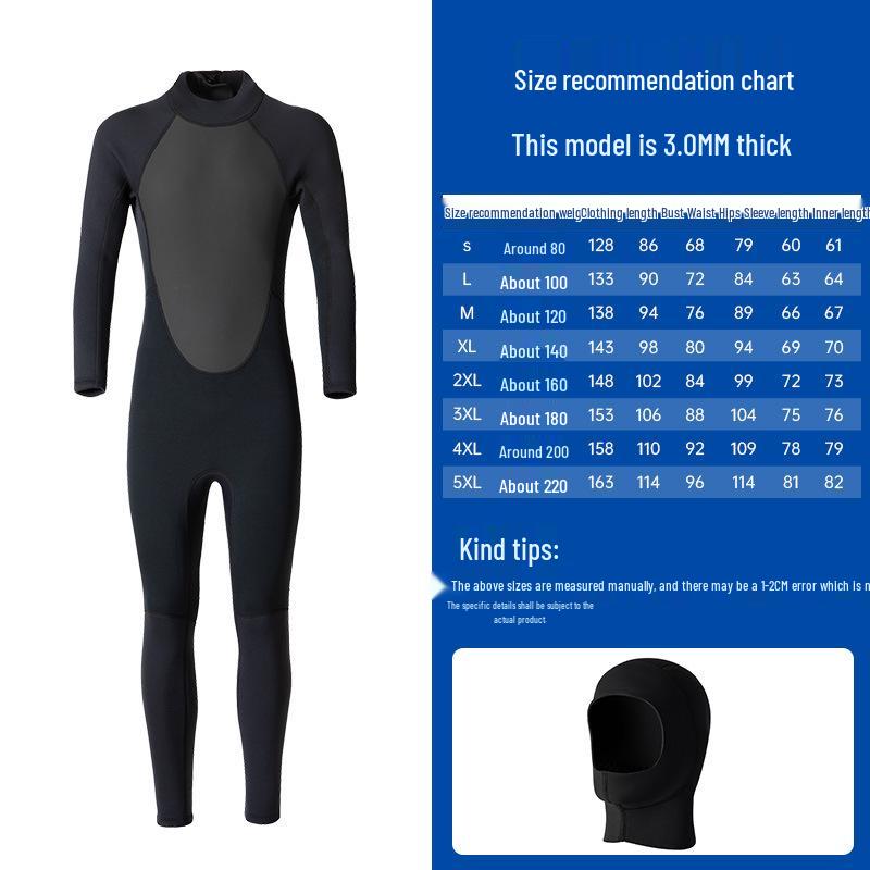 Women's 3mm Winter Wetsuit: One-Piece Snorkeling, Jellyfish & Sun Protection, Warm Surfing Swimsuit
