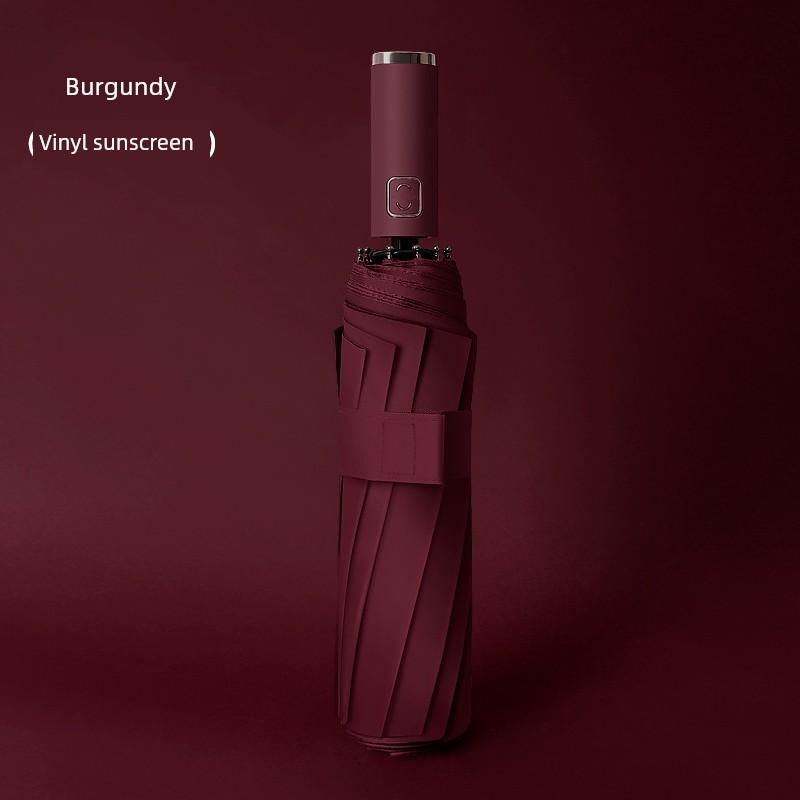 Fully Automatic Folding Umbrella for Women, Large Size, Sturdy, Dual-Use for Sun and Rain, Suitable for Men and Students, Reinforced and Thickened