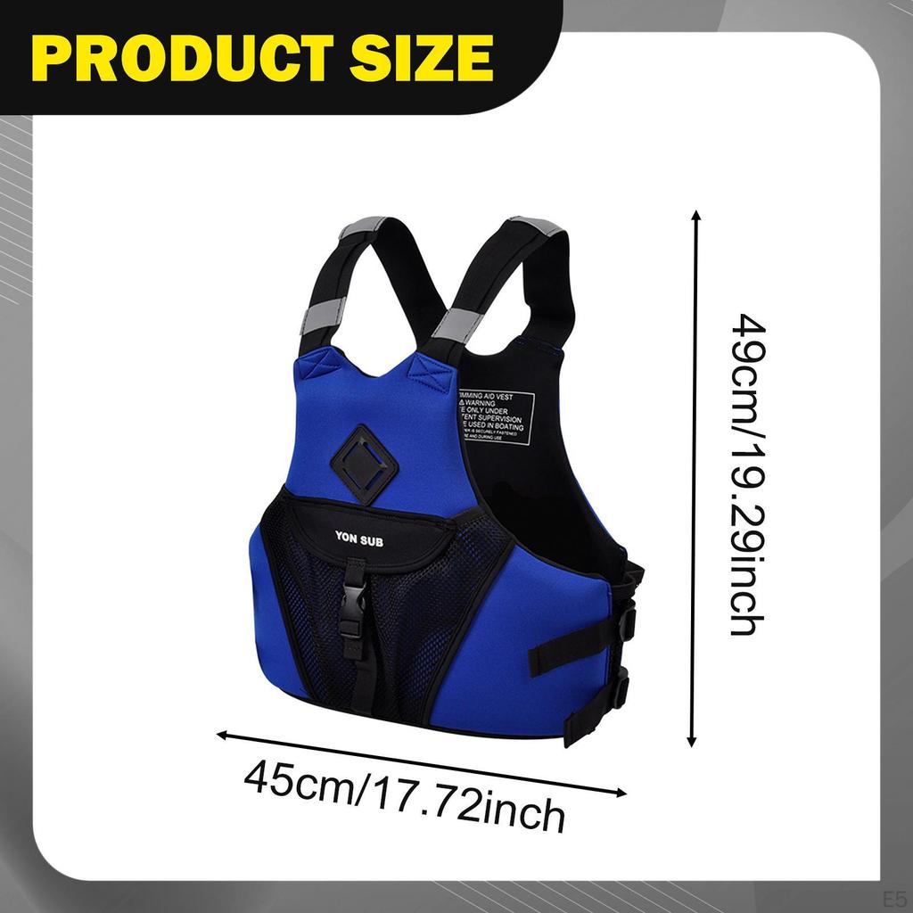Gilet de Kayak Adulte Gilet de Sauvetage Polyvalent pour Canoë Sports Nautiques Kayak S bleu foncé