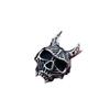 New Dark Style Retro Horned Monster Skull Men's Ring