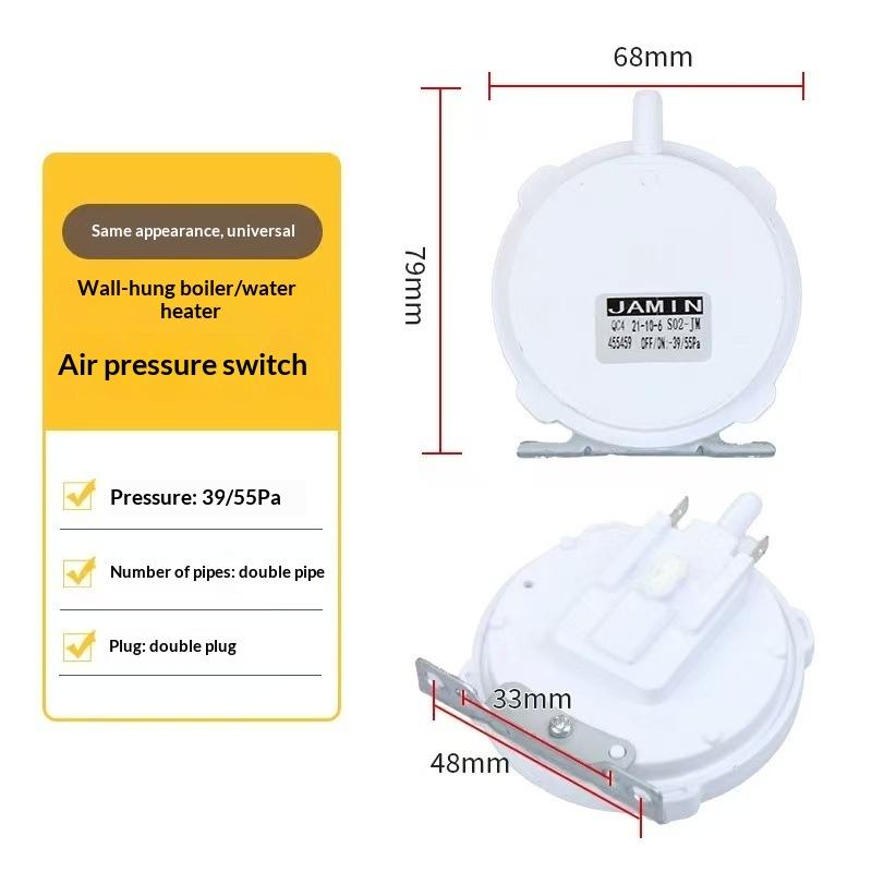 

1Pcs Replacement Part Wall Hung Boiler Air Pressure Switch For Home Use Compatible With Natural Gas And Lpg Air Pressure Switch one size