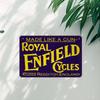 Faça uma Declaração com a Royal Enfield: Uma Placa de Metal Vintage Imperdível para Cada Espaço Consciente da Decoração