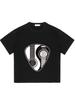 Black T-Shirt Guitar Pick Design Music Inspired Casual Wear for Men and Women Streetwear Fashion Statement Top