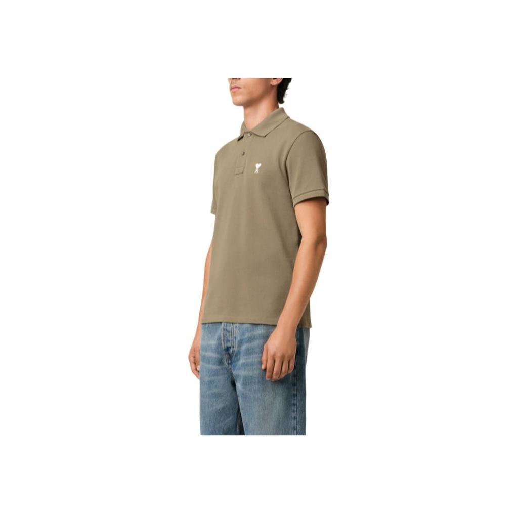 AMIPARIS Classic Heart Logo College Style Casual Short Sleeve Polo Shirt Unisex Polo Shirts HPL060760-375