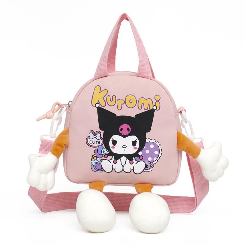 School Kid Kuromi Bag Cartoon Design Lightweight Nylon Material Outings Daily