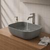 Lusso countertop washbasin 45.5X32.5 CM oval grey matt