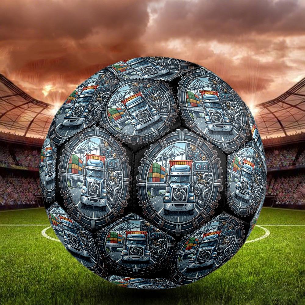 Industrial Truck Engine Round Football Size 5 Adult Ball Suitable for Training Matches and Outdoor Team.