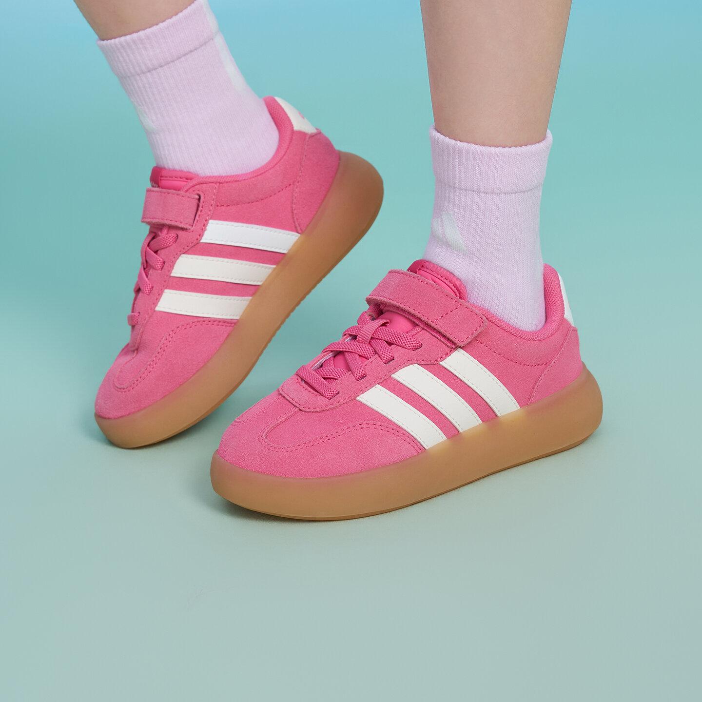 Adidas BARREDA DECODE Low top Kids Skateboarding Shoes Pink White Chi 33.5